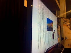 Peerless-AV's outdoor display is entirely encased, making it waterproof and dust proof. Peerless-AV's outdoor display is entirely encased, making it waterproof and dust proof.