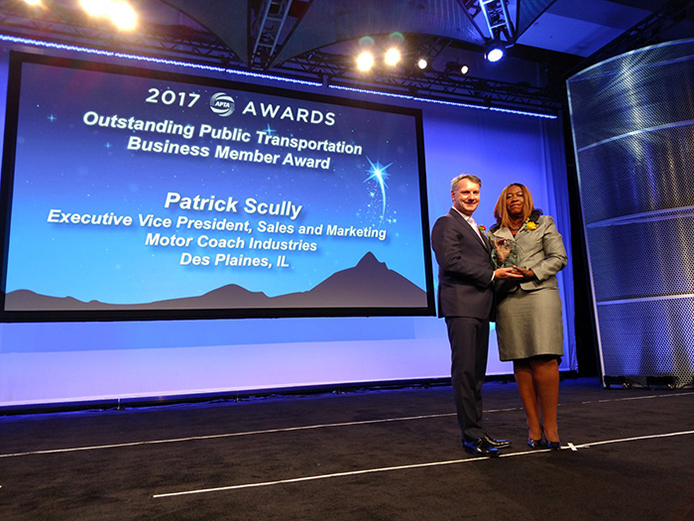 Patrick Scully named APTA 2017 Outstanding Public Transportation Business Member.