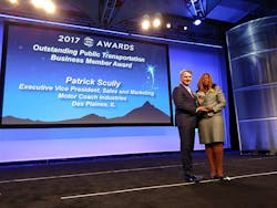 Patrick Scully named APTA 2017 Outstanding Public Transportation Business Member. Patrick Scully named APTA 2017 Outstanding Public Transportation Business Member.