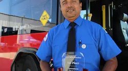 Tharanga Jayasinghe took first place in RTA's Bus Roadeo.