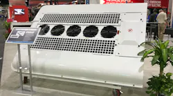 The Thermo King Athenia AMIi E-800 HVAC unit features an all-metal blower housing as an added safety feature.