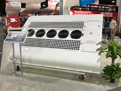 The Thermo King Athenia AMIi E-800 HVAC unit features an all-metal blower housing as an added safety feature. The Thermo King Athenia AMIi E-800 HVAC unit features an all-metal blower housing as an added safety feature.