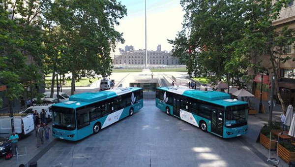 BYD Pure Electric Buses operate in Transantiago.