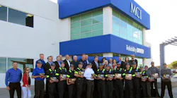 Motor Coach Industries (MCI) cuts ribbon at new San Francisco Bay Area sales and service center in Hayward, CA.