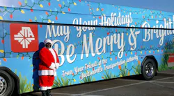 Santa and JTA's 2017 Holiday Bus.