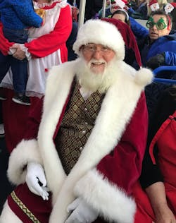Santa on Laketran bus. Santa on Laketran bus.