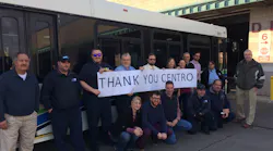 TCAT thanked the Central New York Regional Transportation Authority for lending two buses to help it prevent missed trips due to bus shortages.