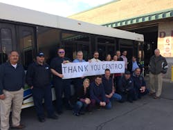 TCAT thanked the Central New York Regional Transportation Authority for lending two buses to help it prevent missed trips due to bus shortages.