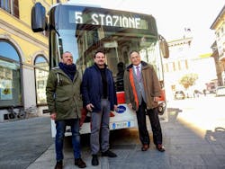 From left to right: Marzio Liuni, director at SUN; Alessandro Canelli, mayor of Novara; and Isbrand Ho, managing director at BYD Europe. From left to right: Marzio Liuni, director at SUN; Alessandro Canelli, mayor of Novara; and Isbrand Ho, managing director at BYD Europe.