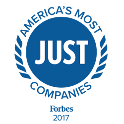 America's Most JUST Companies logo. America's Most JUST Companies logo.
