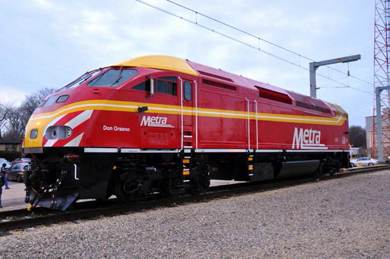 Locomotive named for retiring CEO/Executive Director Don Orseno.