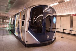 Customers had the opportunity to see the new car design and its features up close at the 7 line subway station mezzanine at 34 Street-Hudson Yards. Customers had the opportunity to see the new car design and its features up close at the 7 line subway station mezzanine at 34 Street-Hudson Yards.