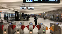 BART is testing digital monitors over fare gates.