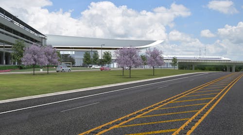 Rendering of the Texas Central Brazos Valley station.
