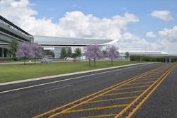 Rendering of the Texas Central Brazos Valley station.