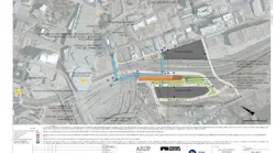 Rendering of Dallas bullet train station.