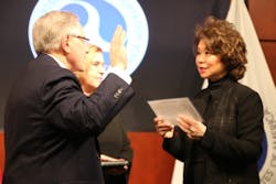 Ronald Batory being sworn in by aecretary Elaine Chao. Ronald Batory being sworn in by aecretary Elaine Chao.