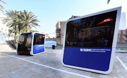 RTA's autonomous pods are designed to travel short and medium distances in dedicated lanes in Dubai. RTA's autonomous pods are designed to travel short and medium distances in dedicated lanes in Dubai.