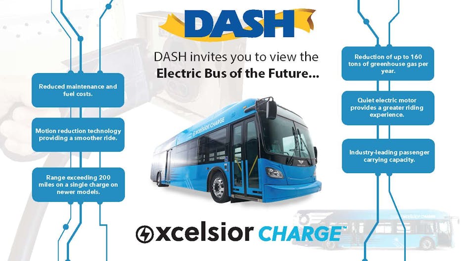 DASH has announced a demonstration of an all-electric bus.