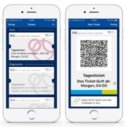 IVU Traffic Technologies will unveil the new IVU.ticket.app for mobile ticketing at this year’s IT-Trans in Karlsruhe. The app generates VDV-KA-compliant barcode tickets. IVU Traffic Technologies will unveil the new IVU.ticket.app for mobile ticketing at this year’s IT-Trans in Karlsruhe. The app generates VDV-KA-compliant barcode tickets.