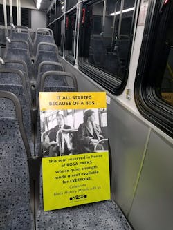 RTA will reserve a seat for Rosa Parks in honor of black history month.