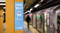 Transit Wireless deployed signage in MTA stations, informing passengers of their wi-fi services.