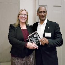 WTS Awards Donna DeMartino and Kent Leacock. WTS Awards Donna DeMartino and Kent Leacock.