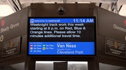 In late 2012, Metro rolled out a new digital signage project designed to inform riders on its Metrorail system about track work, weekend closures and other travel issues before they pass through the fare gate at any of the system&rsquo;s 88 stations.