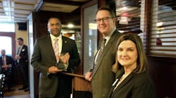 U.S. Rep. Marc Veasey, D-Fort Worth presented the SWTA Legislator of the Year award from SWTA Board President, President/Executive Director at Dallas Area Rapid Transit Gary Thomas and SWTA Executive Director Kristen Joyner.