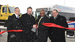 Left to right: Sam Spofforth – executive director, Clean Fuels Ohio; Emmanuel Remy – council member, Columbus City Council; Emille Williams – interim president/CEO, Central Ohio Transit Authority; and Joe Lombardi – director of finance and management, city of Columbus.