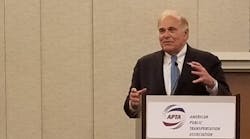 Edward Rendell, co-chair of Building America&rsquo;s Future Educational Fund the former governor of Pennsylvania, speaking at the APTA Legislative Conference.