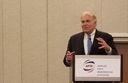 Edward Rendell, co-chair of Building America&rsquo;s Future Educational Fund the former governor of Pennsylvania, speaking at the APTA Legislative Conference.