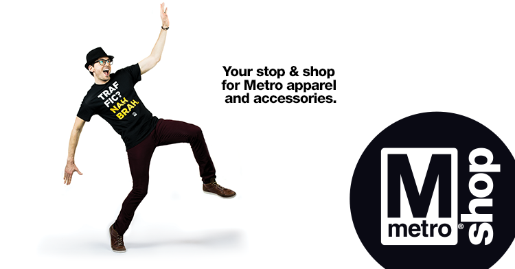 Riders will now be able to take home Metro's brand at M Shop, Metro&rsquo;s brand new pop-up retail store conveniently located at Metro Center Station.