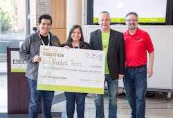 VIA Metropolitan Transit's 2nd Annual VIA GoCodeSA Codeathon, husband-wife team Ronnie and Jessica Rocha VIA Metropolitan Transit's 2nd Annual VIA GoCodeSA Codeathon, husband-wife team Ronnie and Jessica Rocha