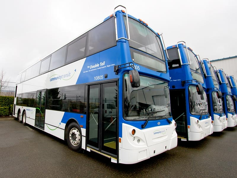 Community Transit has received an FTA grant for double tall buses.