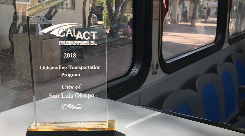 CalACT named SLO Transit the Outstanding Transportation Agency for 2018.