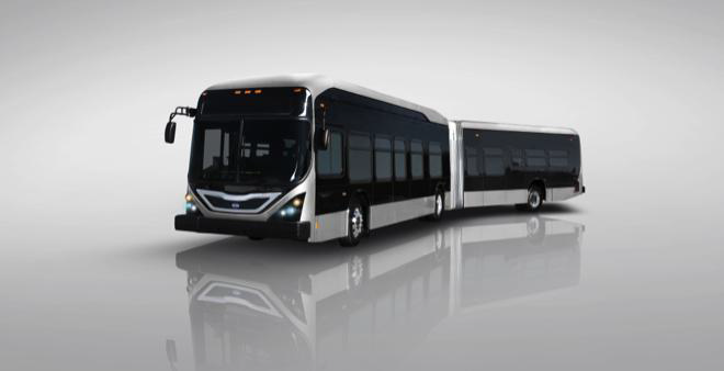 The 20 BYD 60-foot articulated buses being delivered are battery-electric, and the first in their category available in the US.