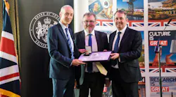 Robert Davey (ADL group commercial & business development director) accepted the Board of Trade Award from David Mundell MP (secretary of State for Scotland) and Dr Liam Fox MP (secretary of State for International Trade and president of the Board of Trade).