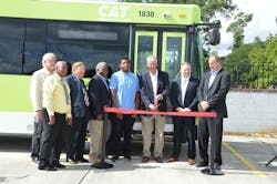 The Chatham Area Transit Authority has unveiled the first of 18 new 35-ft buses being added into its fleet during a brief program showcasing the new vehicles. The Chatham Area Transit Authority has unveiled the first of 18 new 35-ft buses being added into its fleet during a brief program showcasing the new vehicles.