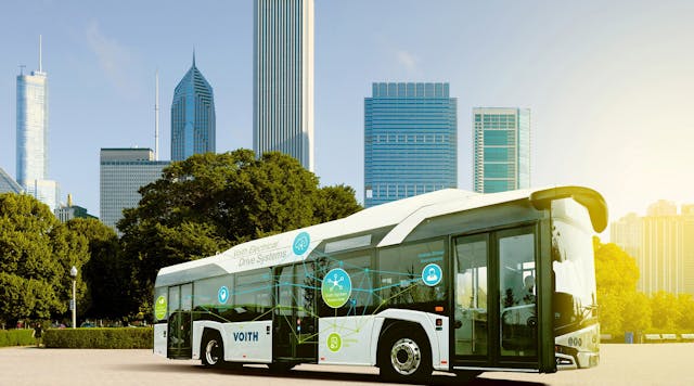 The electric drive system from Voith can be integrated into the vehicles of any bus manufacturer without restrictions.