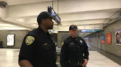 BART PD Officer D. Davis and SFPD Officer S. Dumont on a joint foot patrol.