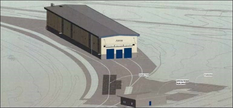 Rendering of the SBCTA Redland passenger rail maintenance facility.