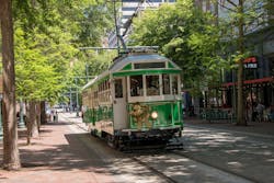 The rail line is operating initially with three Trolley cars: 234, 453, and 540. The rail line is operating initially with three Trolley cars: 234, 453, and 540.