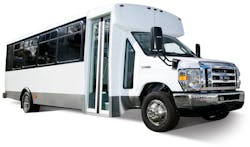 Motiv Power SystemThe new zero emissions shuttles feature the Challenger EV body manufactured by Champion.