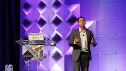 Greg Williams, editor-in-chief of Wired Magazine, addressed attendees of the APTA Rail Conference at the Opening Session. Greg Williams, editor-in-chief of Wired Magazine, addressed attendees of the APTA Rail Conference at the Opening Session.