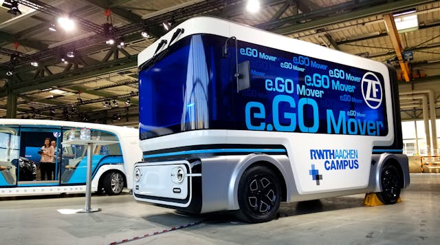 ZF demonstrates its multiple systems expertise as a partner in the newly founded e.GO Moove GmbH joint venture. The e.GO Mover is part of an entire digital logistics offering, including hardware, software, and services, highlighting ZF&rsquo;s strategic orientation.