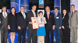 Stella Li (middle), president of BYD Motors accepted the award on behalf of the company.