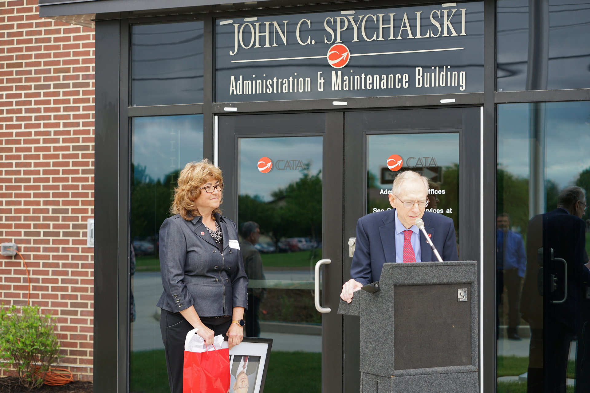 At a formal facility dedication and open house event held on Wednesday, May 23, Centre Area Transportation Authority General Manager Louwana Oliva.