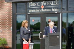 At a formal facility dedication and open house event held on Wednesday, May 23, Centre Area Transportation Authority General Manager Louwana Oliva. At a formal facility dedication and open house event held on Wednesday, May 23, Centre Area Transportation Authority General Manager Louwana Oliva.