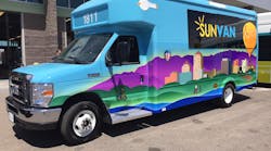 ABQ&apos;s new Sun Vans will feature a distinctive sky blue as their base color and designs on the sides from the city of Albuquerque.